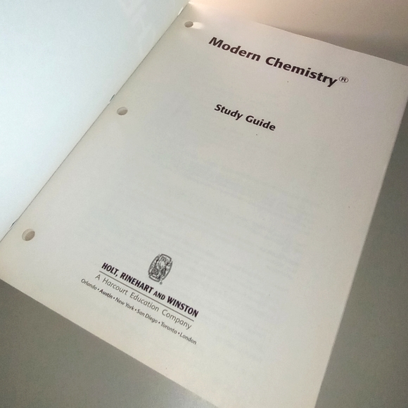 Holt, Rinehart and Winston Modern Chemistry: Study Guide Teacher’s 1st Edition - Picture 6 of 13
